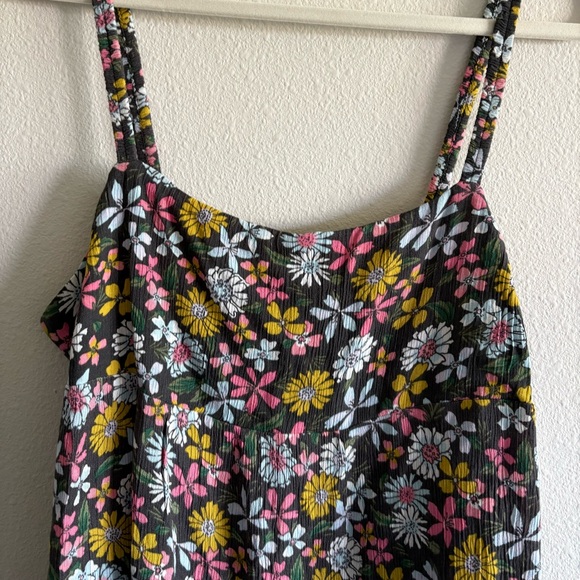 NWT Volcom Dazee Cami Tank Top Crinkle Gauze Women’s Large Floral Babydoll - Picture 4 of 7